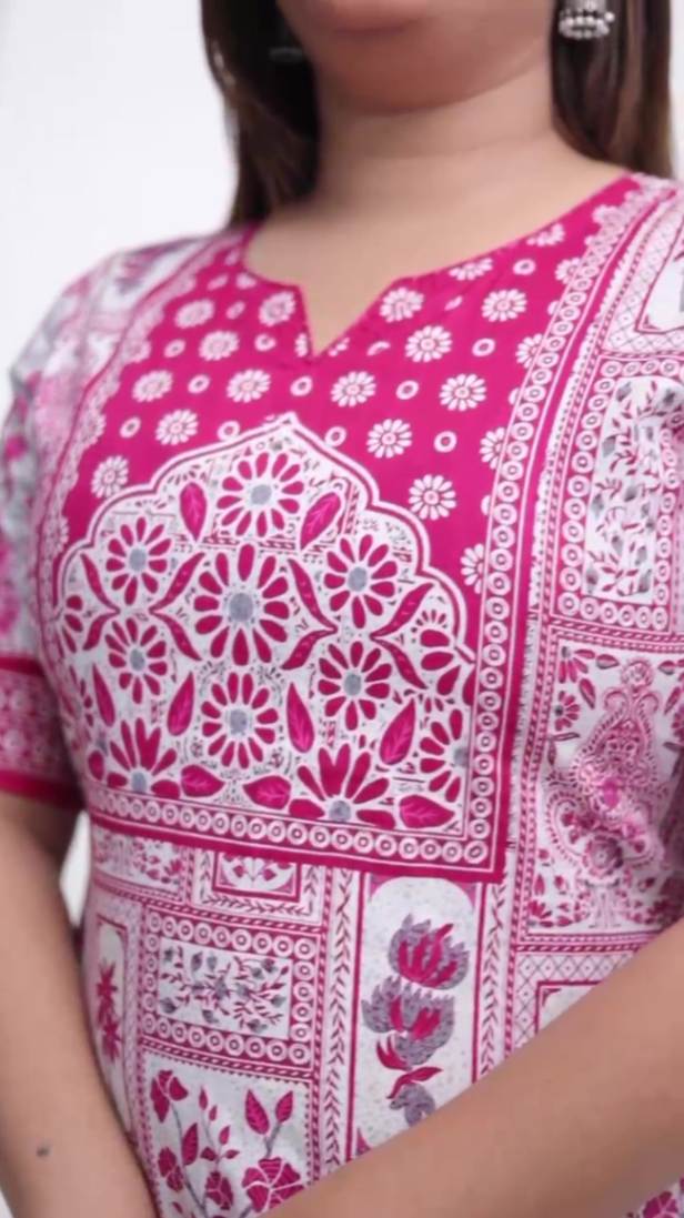 Plus Size Comfortable Cotton 3 Pcs Punjabi Suit With Dupatta [ Export Quality]