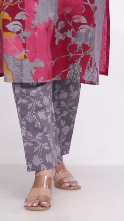 Plus Size Comfortable Cotton 3 Pcs Punjabi Suit With Dupatta [ Export Quality]