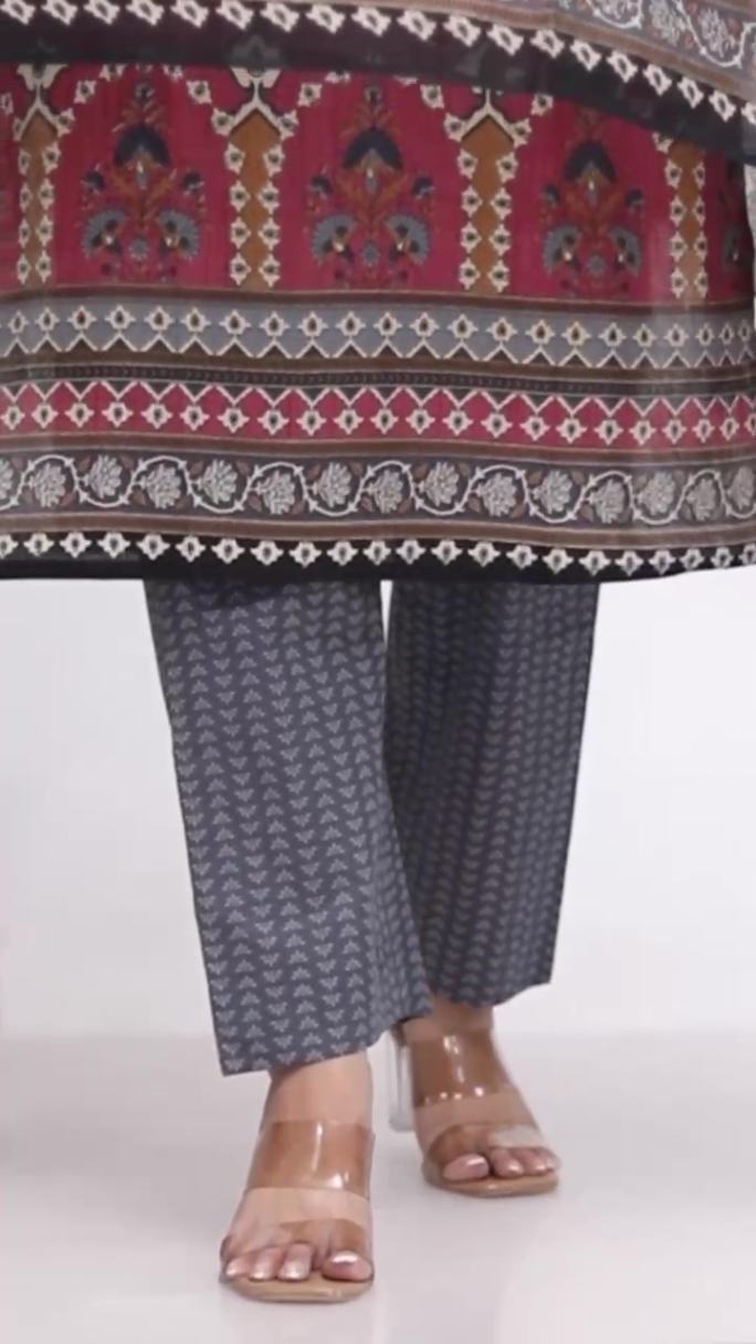 Plus Size Comfortable Cotton 3 Pcs Punjabi Suit With Dupatta [ Export Quality]
