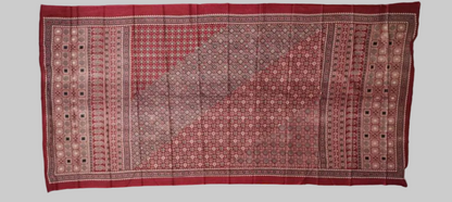 Maroon Traditional Cotton Ajrakh Inspired Printed Only Dupatta