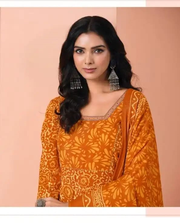 Elegant & Comfortable Cotton 3 Pcs Punjabi Suit with Dupatta & Pathani Salwar [ Export Quality]