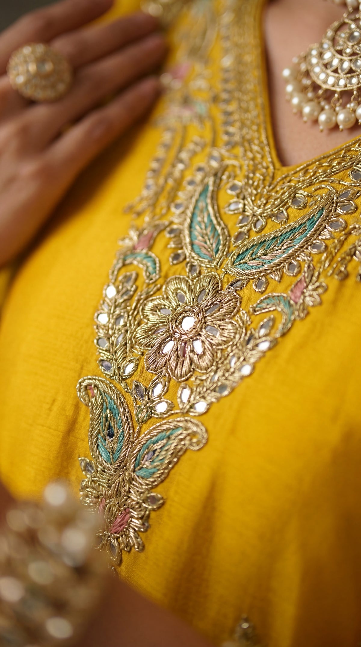 Luxury Chinon Silk Blend Kurta with Jacquard Sharara and Matching Dupatta – Designer Festive Ethnic Punjabi Suit  [ Export Quality ]